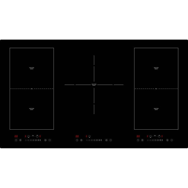 electriQ 90cm 5 Zone Induction Hob with Flex Zone