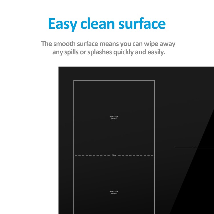 electriQ 90cm 5 Zone Induction Hob with Flex Zone
