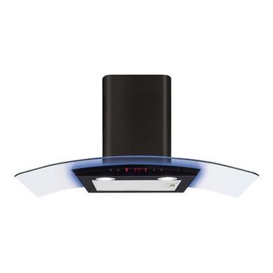 Refurbished CDA EKP90BL 90cm Cooker Hood Black With Curved Glass Canopy