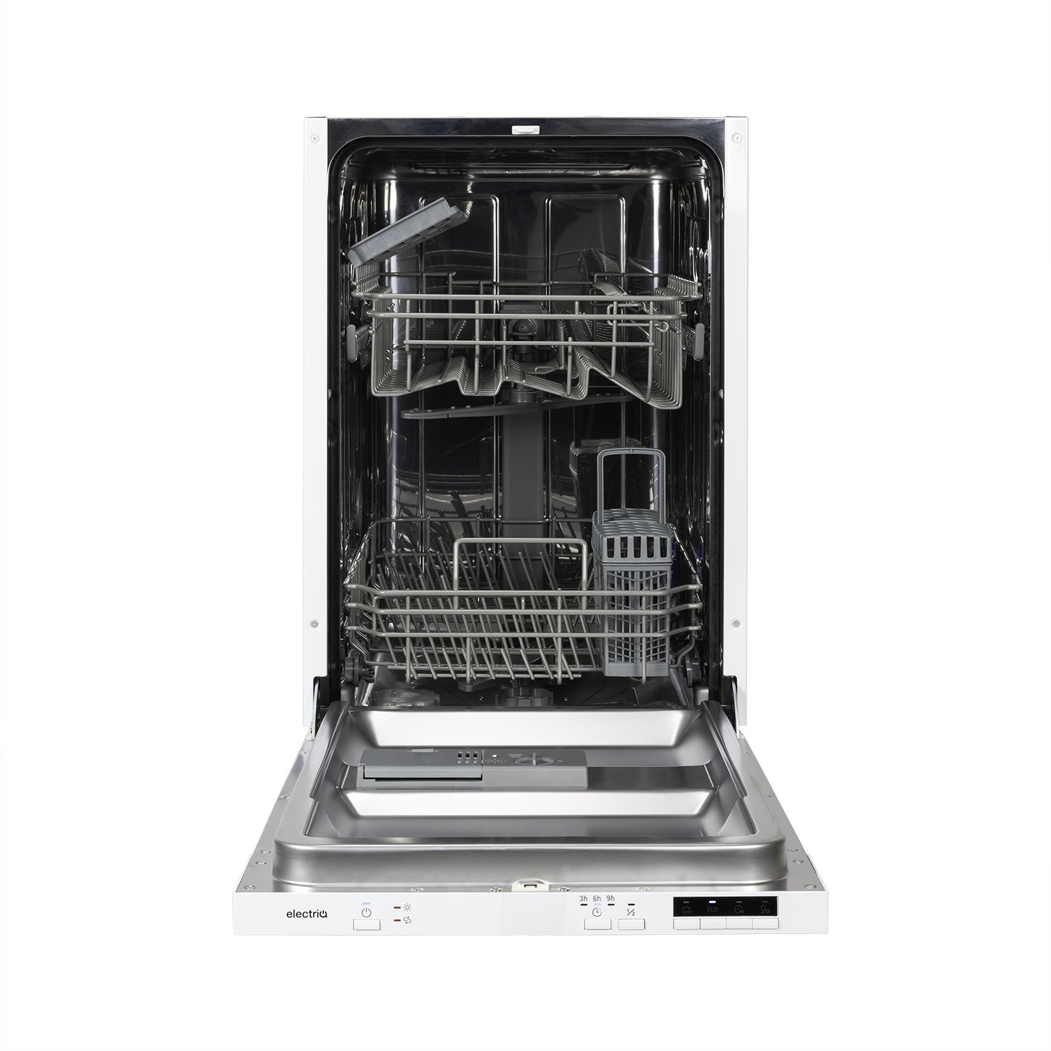electriQ Integrated Slimline Dishwasher | 10 Place Settings | 45cm Width