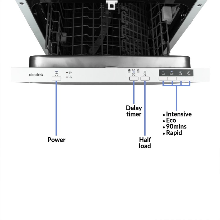 Refurbished electriQ EQDWINT45 10 Place Fully Integrated Dishwasher