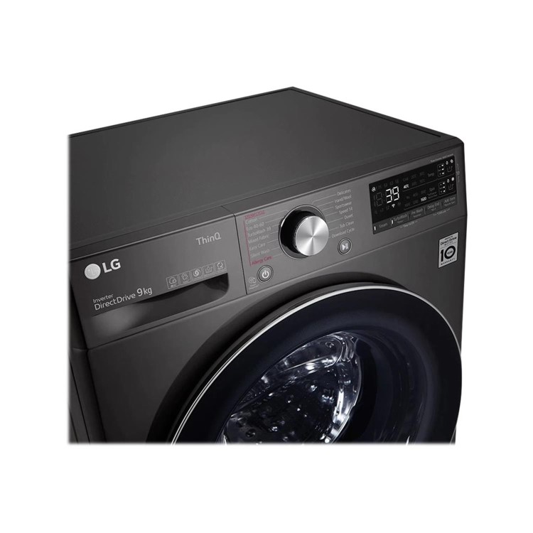 Refurbished LG TurboWash 360 F6V909BTSA Freestanding 9KG 1600 Spin Washing Machine Black