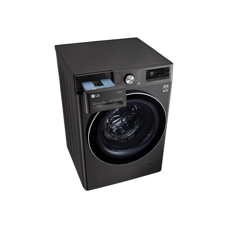 Refurbished LG TurboWash 360 F6V909BTSA Freestanding 9KG 1600 Spin Washing Machine Black