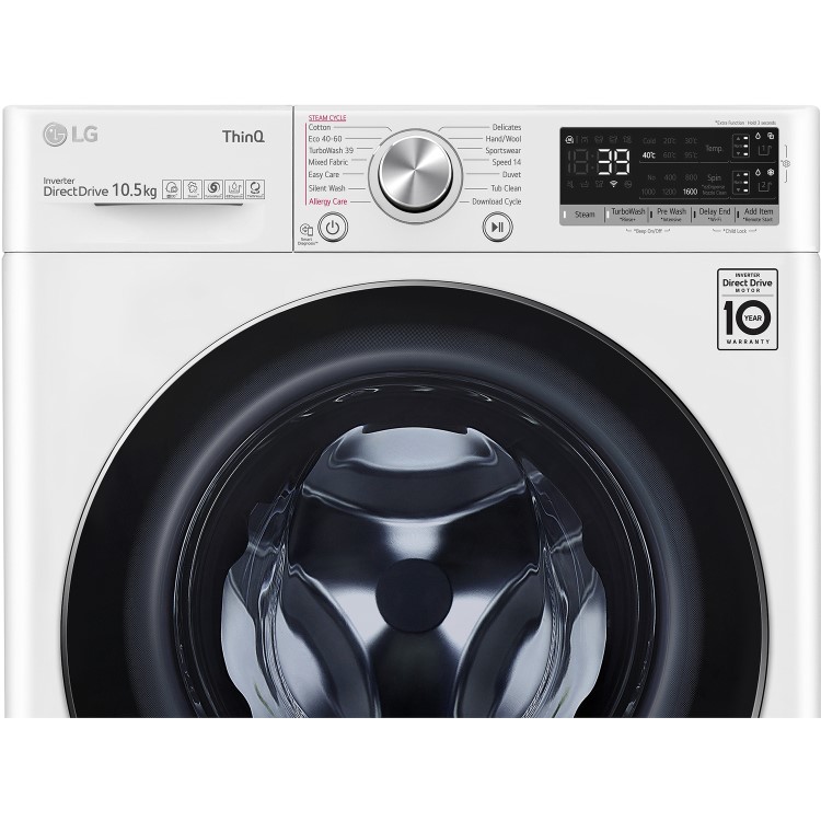 Refurbished LG F6V910WTSA Freestanding 10.5KG 1560 Spin Washing Machine White