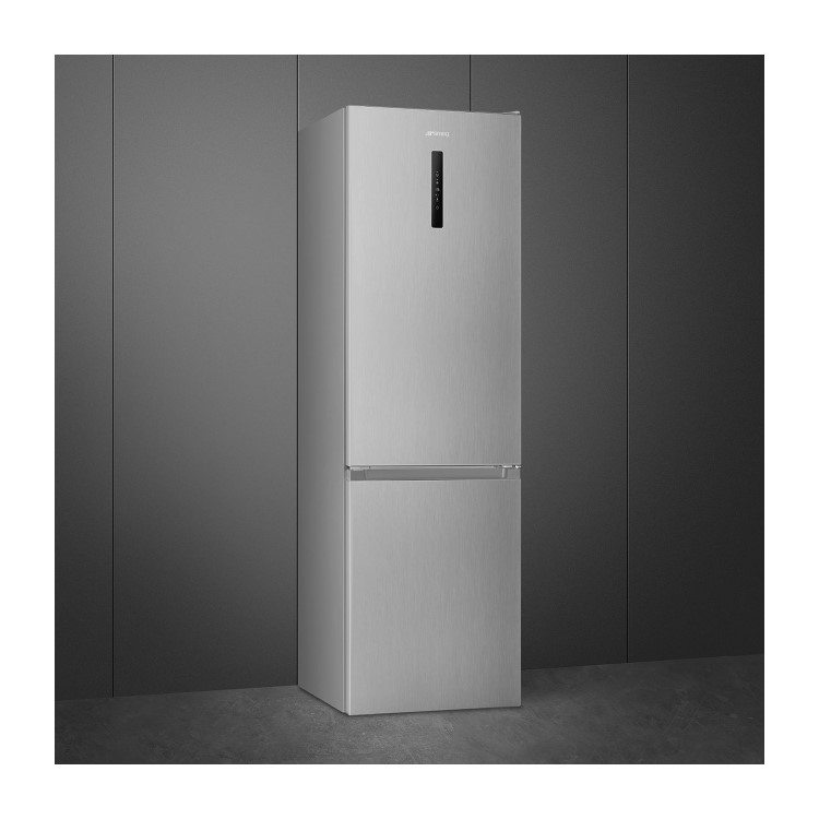 Refurbished  Smeg FC18XDNE Freestanding 300 Litre Fridge Freezer Stainless Steel