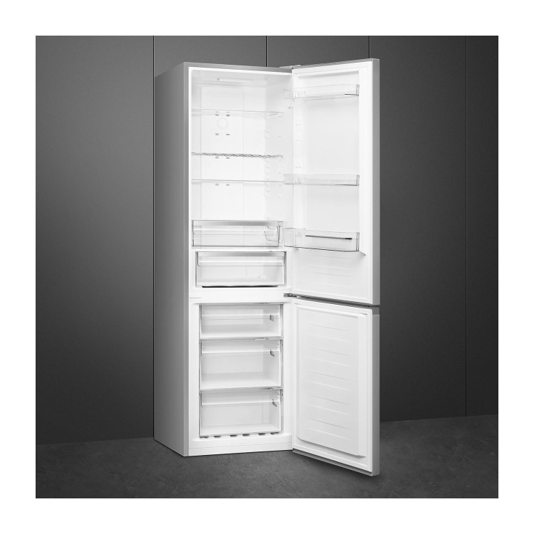 Refurbished  Smeg FC18XDNE Freestanding 300 Litre Fridge Freezer Stainless Steel