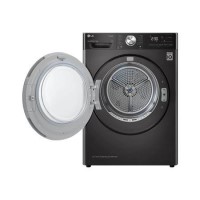 Refurbished LG Eco Hybrid FDV1109B Freestanding Heat Pump 9KG Tumble Dryer Black Steel