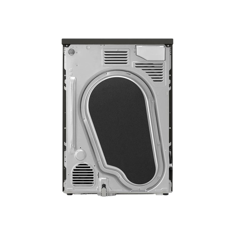 Refurbished LG Eco Hybrid FDV1109B Freestanding Heat Pump 9KG Tumble Dryer Black Steel