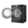 Refurbished LG Eco Hybrid FDV1109B Freestanding Heat Pump 9KG Tumble Dryer Black Steel