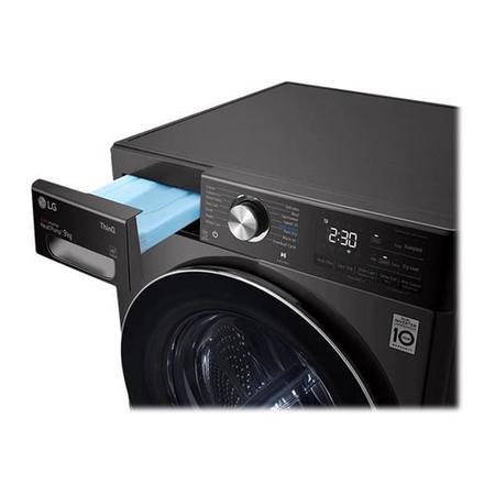 Refurbished LG Eco Hybrid FDV1109B Freestanding Heat Pump 9KG Tumble Dryer Black Steel
