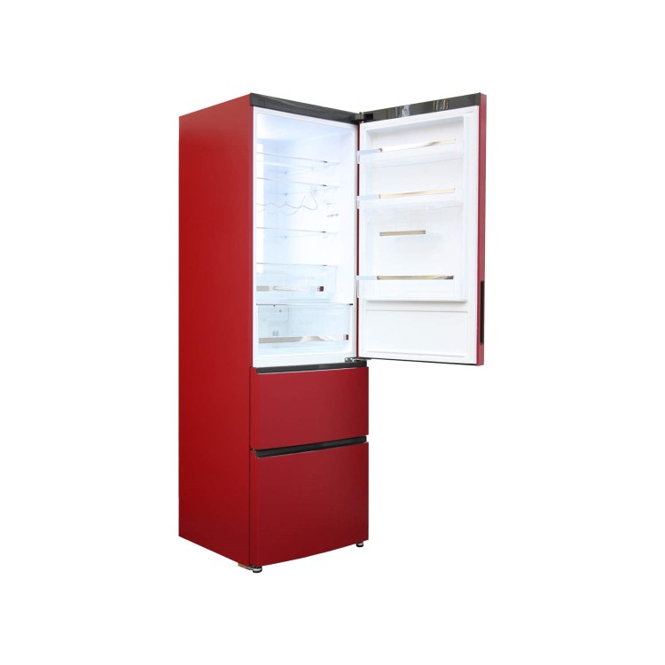 Haier A2FE635CRJ Frost Free Red Freestanding Fridge Freezer