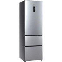 GRADE A1 - Haier A2FE635CFJ Frost Free Stainless Steel Look Freestanding Fridge Freezer