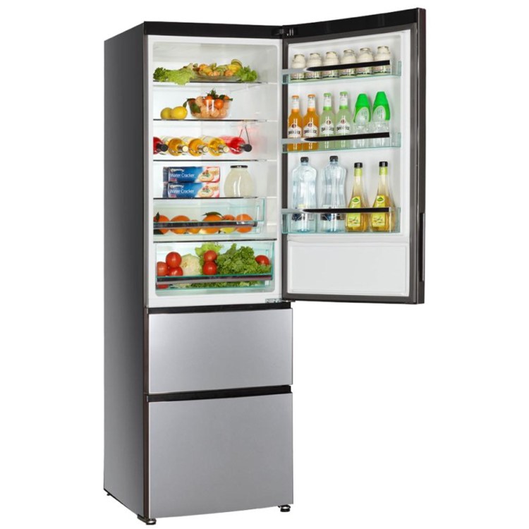 Haier A2FE635CSJ Frost Free Silver Freestanding Fridge Freezer