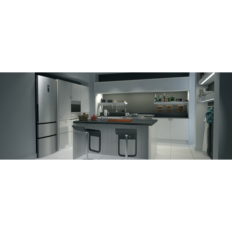 Haier A2FE635CSJ Frost Free Silver Freestanding Fridge Freezer