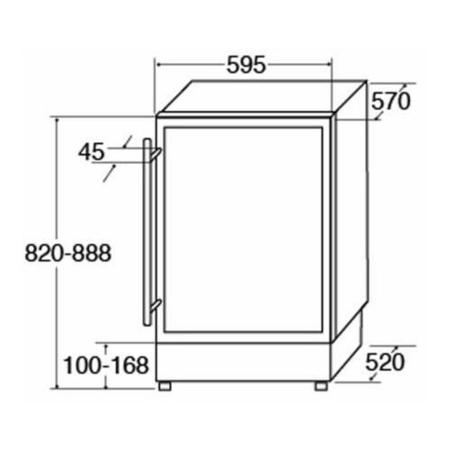 Refurbished CDA FWC604BL Freestanding 46 Bottle Dual Zone Wine Cooler
