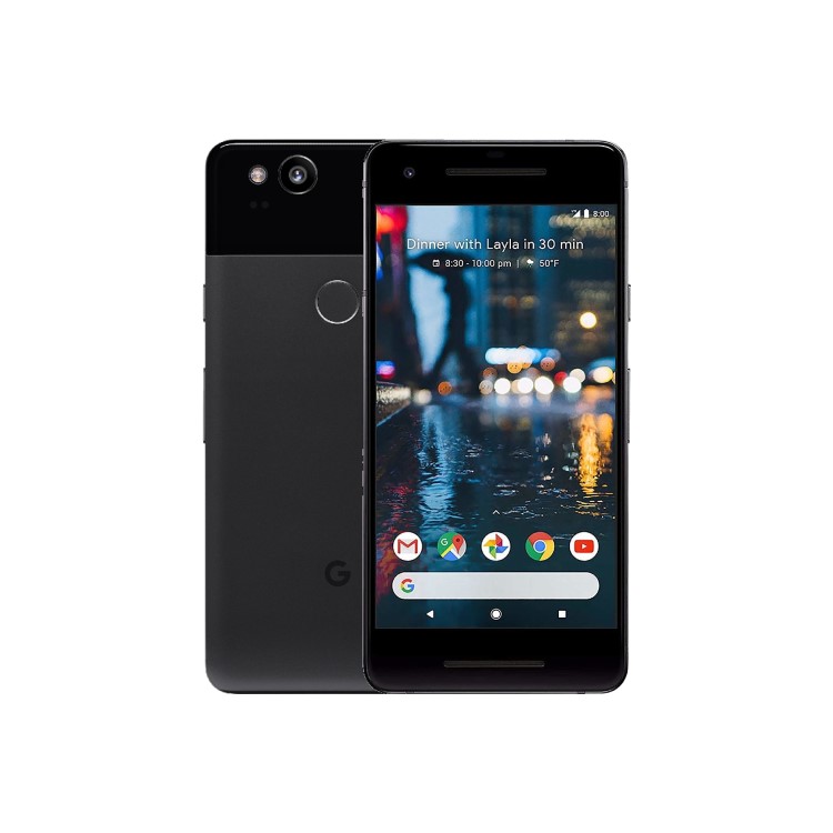 Refurbished Google Pixel 2 Just Black 5" 128GB 4G Unlocked & SIM Free Smartphone