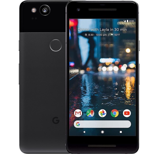 Refurbished Google Pixel 2 Just Black 5" 64GB 4G Unlocked & SIM Free Smartphone