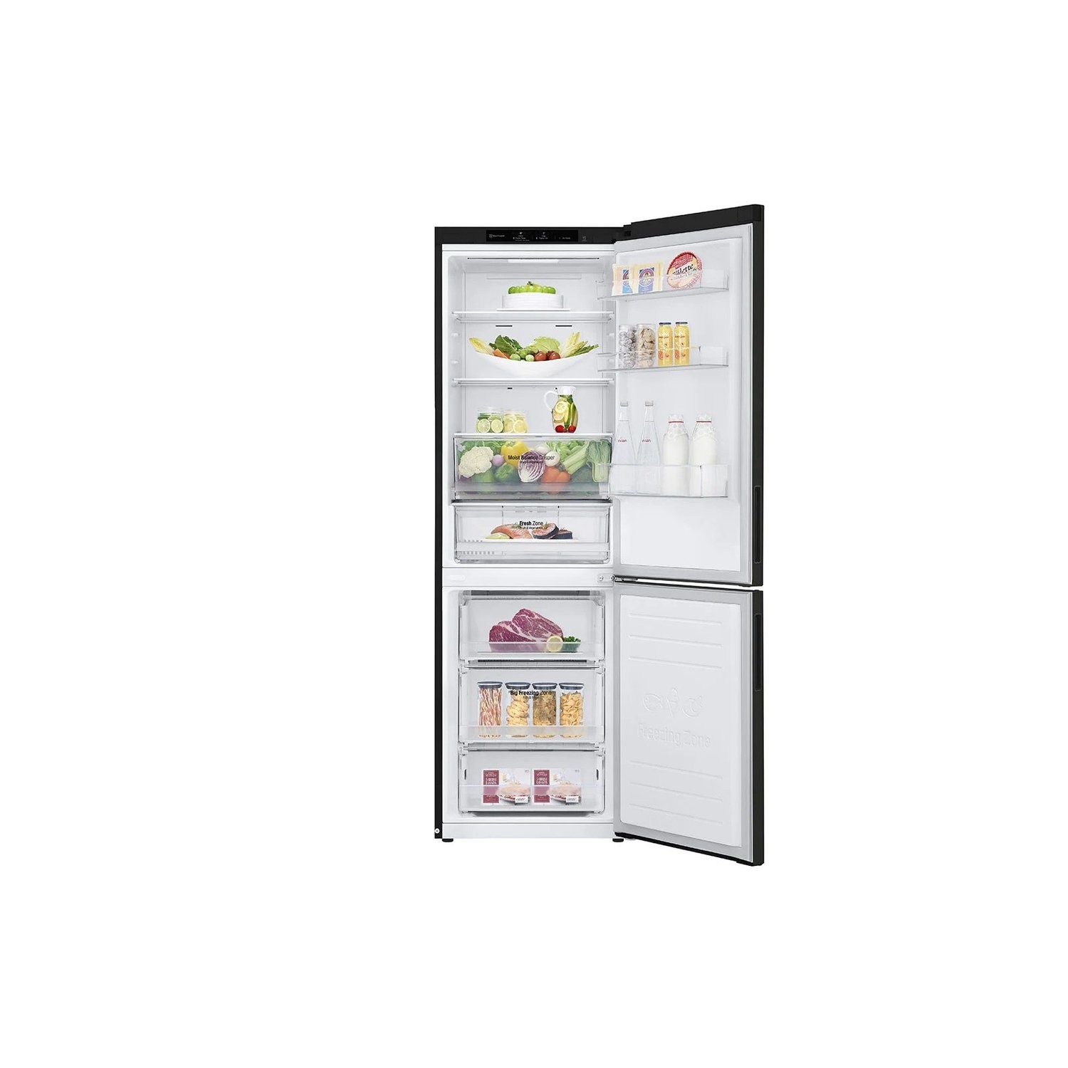 Refurbished LG GBB61BLJEC Freestanding 341 Litre 70/30 Frost Free