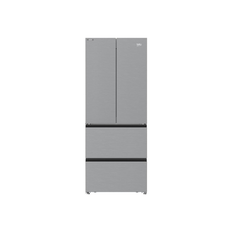 Refurbished Beko HarvestFresh GNE490IR3VPS 468 Litre Freestanding Frost Free American Fridge Freezer