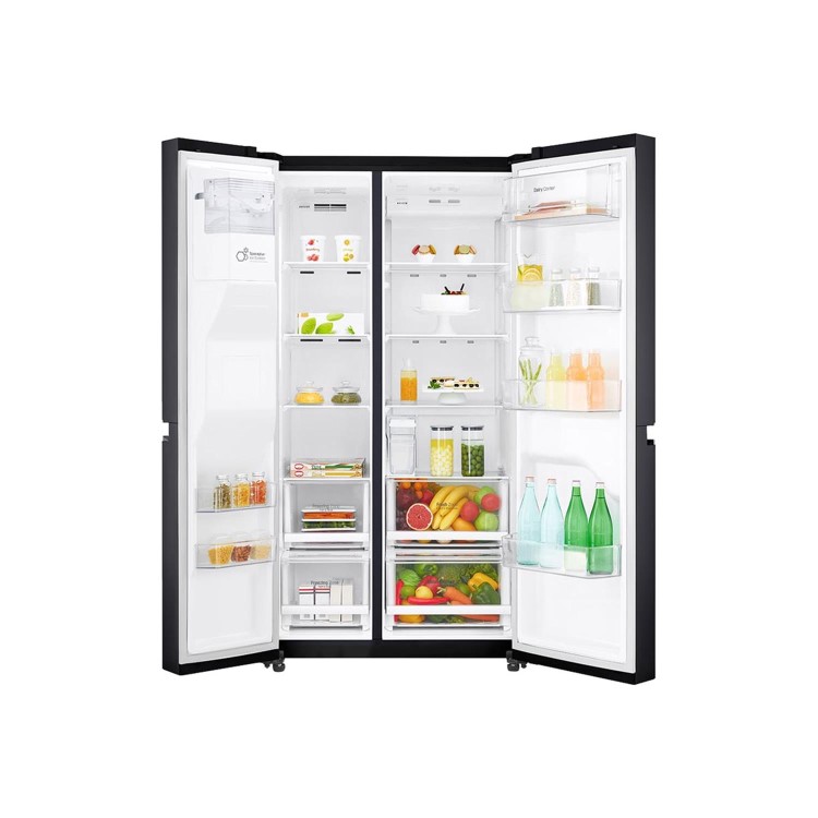 Refurbished LG GSL761MCXV Freestanding 601 Litre 70/30 American Fridge Freezer Black
