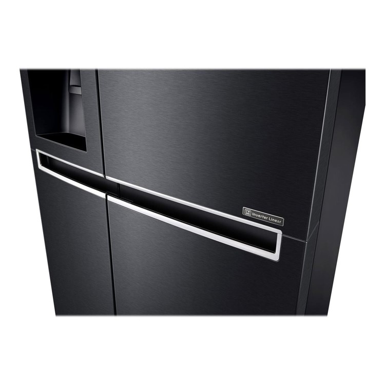 Refurbished LG GSL761MCXV Freestanding 601 Litre 70/30 American Fridge Freezer Black