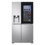 LG InstaView 628 Litre Side-By-Side American Fridge Freezer - Brushed Steel