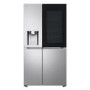 LG InstaView 628 Litre Side-By-Side American Fridge Freezer - Brushed Steel