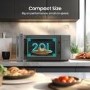 Refurbished Hisense H20MOMSS4HGUK 20L 700W Freestanding Combination Microwave Oven & Grill Silver
