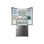 Refurbished Haier HB18FGSAAA Freestanding 539 Litre 70/30 Frost Free American Fridge Freezer Stainless Steel