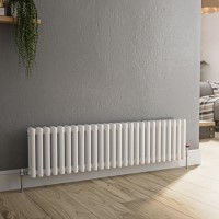 GRADE A2 - Reggio White Horizontal Triple Column Traditional Radiator 300x1190mm 2682 BTU - Cast Iron Style