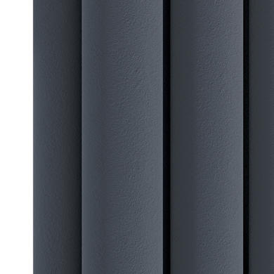 Sorrento Anthracite Horizontal Oval Designer Radiator 600x767mm Double Panel 3119 BTU