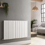 GRADE A2 - Riace White Horizontal Flat Designer Radiator 600x884mm Double Panel 3342 BTU