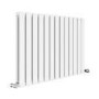 GRADE A2 - Riace White Horizontal Flat Designer Radiator 600x884mm Double Panel 3342 BTU
