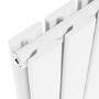 GRADE A2 - Riace White Horizontal Flat Designer Radiator 600x884mm Double Panel 3342 BTU
