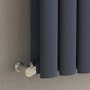 GRADE A2 - Sorrento Anthracite Horizontal Oval Designer Radiator 600x1180mm Double Panel 4798 BTU