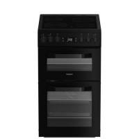 Refurbished Hotpoint 50cm Electric Cooker - Black