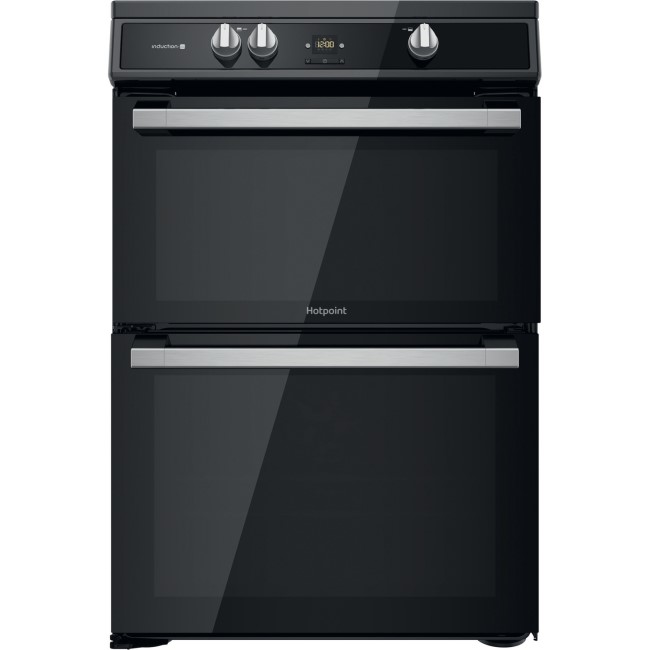 Hotpoint 60cm Double Oven Electric Induction Cooker - Black