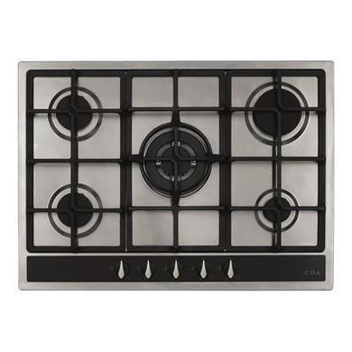 Refurbished CDA HG7351SS 70cm 5 burner Gas Hob with Wok Burner Stainless Steel