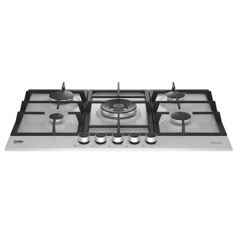 Refurbished Beko HIAW75225SXE 75cm 5 Burner Gas Hob Stainless Steel