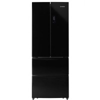 Refurbished Hoover HMN7182IXK Freestanding 404 Litre 60/40 Frost Free Fridge Freezer Black