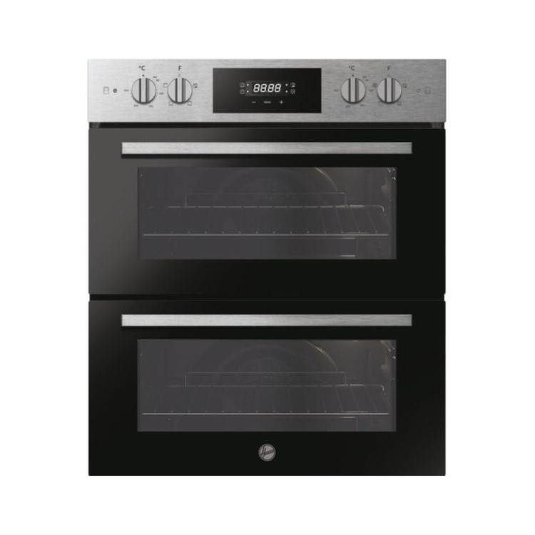 Refurbsihed Hoover 72cm HO7DC3B308IN Electric Built-under Double Oven - Stainless Steel & Black