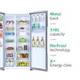 GRADE A2 - Haier HRF-522WS6 Side-by-side American Fridge Freezer With Non-Plumbed Water Dispenser - Silver