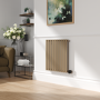 Refurbished Beige grey Horizontal Smart Electric Radiator with Wi-Fi Thermostat - 1.2KW - H600xW590 - Bathroom Safe