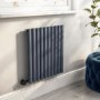 Refurbished Anthracite Electric Horizontal Designer Radiator 0.6kW with Wifi Thermostat - H600xW590mm - IPX4 Bathroom Safe