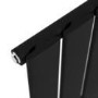 GRADE A2 - Riace Midnight Black Horizontal Flat Designer Radiator 600x1156mm Single Panel 2701 BTU