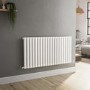GRADE A2 - Sorrento White Horizontal Oval Designer Radiator 600x1180mm Single Panel 3152 BTU