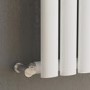 GRADE A2 - Sorrento White Horizontal Oval Designer Radiator 600x1180mm Single Panel 3152 BTU