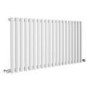 GRADE A2 - Sorrento White Horizontal Oval Designer Radiator 600x1180mm Single Panel 3152 BTU