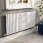 White Electric Horizontal Designer Radiator 2kW with Wifi Thermostat - H600xW1416mm - IPX4 Bathroom Safe