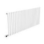 White Electric Horizontal Designer Radiator 2kW with Wifi Thermostat - H600xW1416mm - IPX4 Bathroom Safe